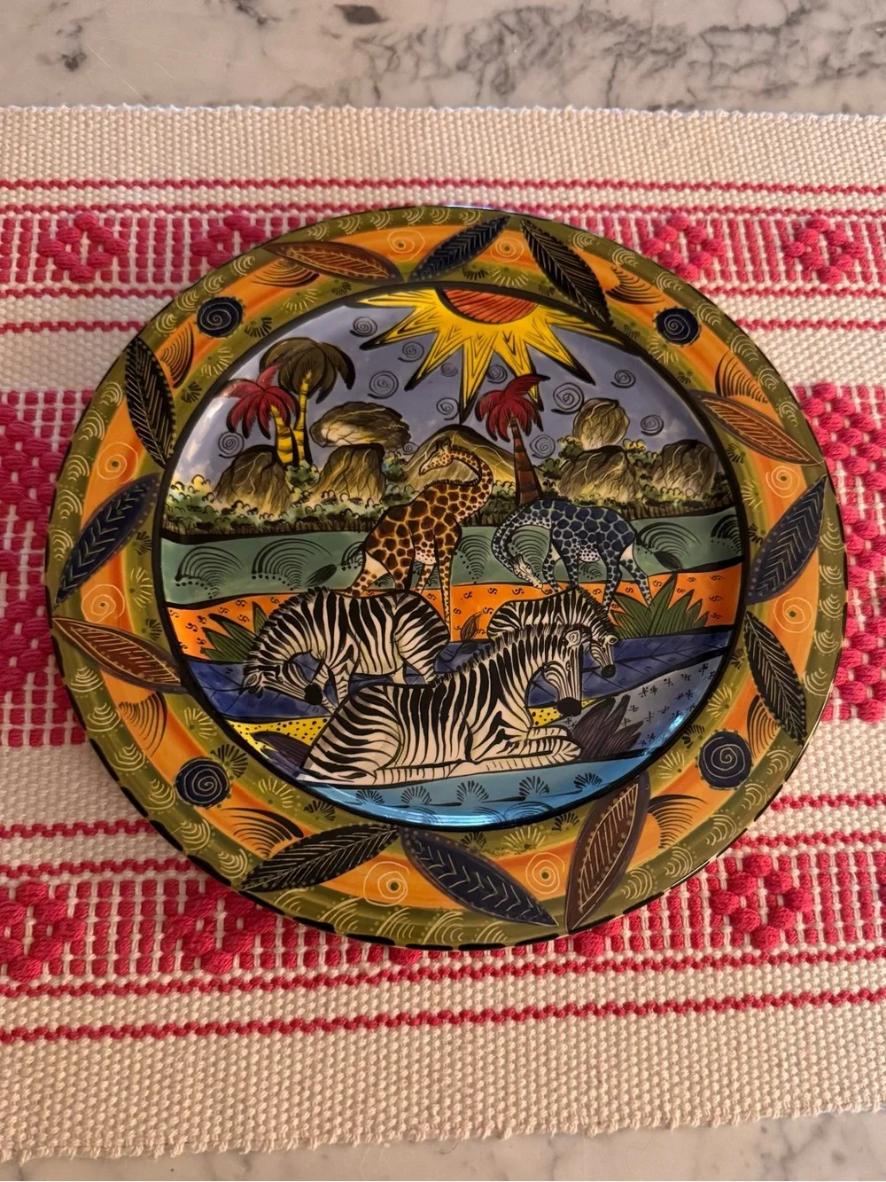 Penzo Zimbabwe handpainted plate, like new